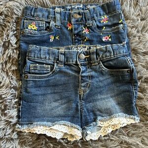 Two pair of Cat & Jack jean shorts